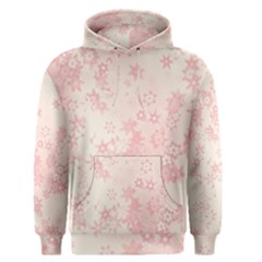 Baby Pink Floral Print Men s Core Hoodie by SpinnyChairDesigns