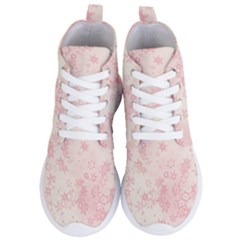 Baby Pink Floral Print Women s Lightweight High Top Sneakers by SpinnyChairDesigns