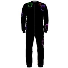 Bubble In Blavk Background Onepiece Jumpsuit (men)  by Sabelacarlos