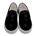 Bubble in blavk background Women s Canvas Slip Ons View1