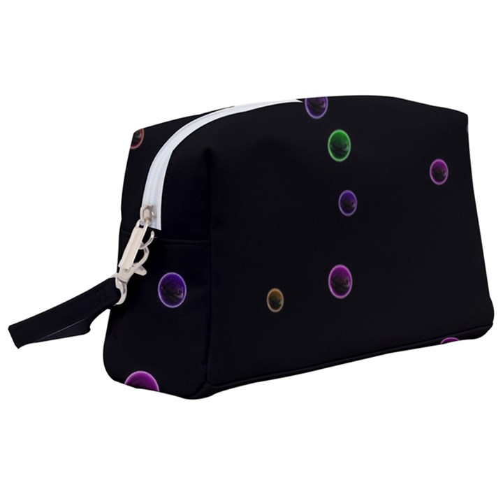 Bubble in blavk background Wristlet Pouch Bag (Large)