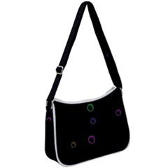 Bubble In Blavk Background Zip Up Shoulder Bag by Sabelacarlos