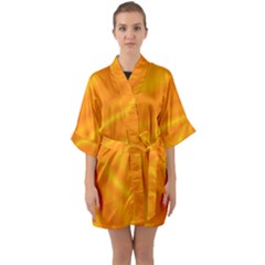 Honey Wave  Half Sleeve Satin Kimono 