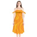 Honey wave  Shoulder Tie Bardot Midi Dress View1