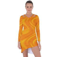 Honey Wave  Asymmetric Cut-out Shift Dress by Sabelacarlos