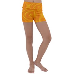 Honey Wave  Kids  Lightweight Velour Yoga Shorts by Sabelacarlos