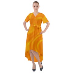 Honey Wave  Front Wrap High Low Dress by Sabelacarlos