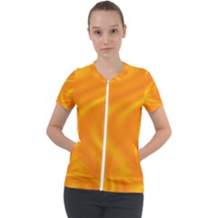 Honey Wave  Short Sleeve Zip Up Jacket by Sabelacarlos