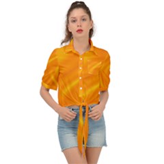 Honey Wave  Tie Front Shirt  by Sabelacarlos