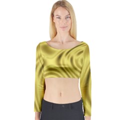 Golden Wave  Long Sleeve Crop Top by Sabelacarlos