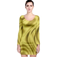 Golden Wave  Long Sleeve Bodycon Dress