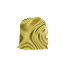 Golden Wave  Drawstring Pouch (small) by Sabelacarlos