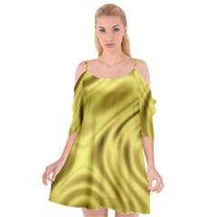 Golden Wave  Cutout Spaghetti Strap Chiffon Dress by Sabelacarlos