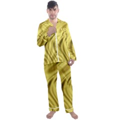 Golden Wave  Men s Long Sleeve Satin Pyjamas Set