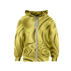 Golden Wave  Kids  Zipper Hoodie by Sabelacarlos