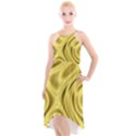 Golden wave  High-Low Halter Chiffon Dress  View1