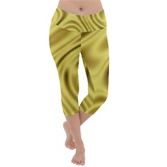 Golden Wave  Lightweight Velour Capri Yoga Leggings