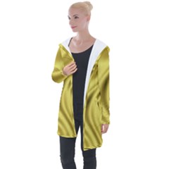 Golden Wave  Longline Hooded Cardigan by Sabelacarlos