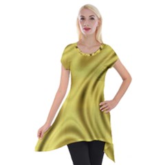 Golden Wave  Short Sleeve Side Drop Tunic