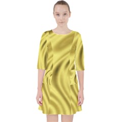 Golden Wave  Pocket Dress