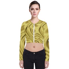 Golden Wave  Long Sleeve Zip Up Bomber Jacket