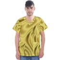 Golden wave  Men s V-Neck Scrub Top View1