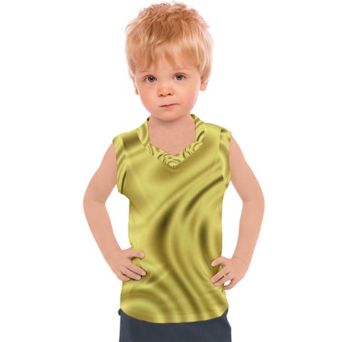 Golden Wave  Kids  Sport Tank Top by Sabelacarlos