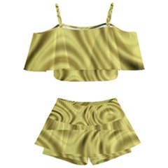 Golden Wave  Kids  Off Shoulder Skirt Bikini