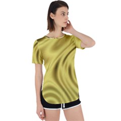 Golden Wave  Perpetual Short Sleeve T-shirt by Sabelacarlos