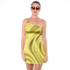 Golden Wave  One Soulder Bodycon Dress by Sabelacarlos