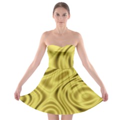 Golden Wave Strapless Bra Top Dress by Sabelacarlos