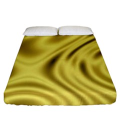 Golden Wave Fitted Sheet (california King Size) by Sabelacarlos