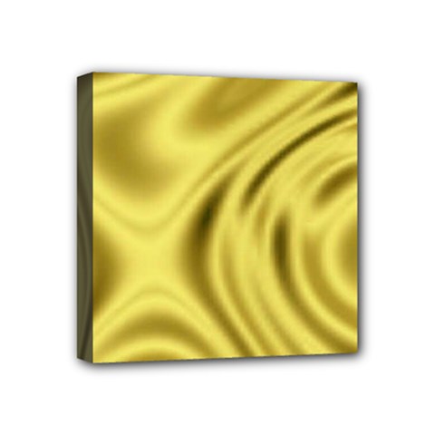 Golden Wave Mini Canvas 4  X 4  (stretched) by Sabelacarlos