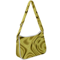 Golden Wave Zip Up Shoulder Bag