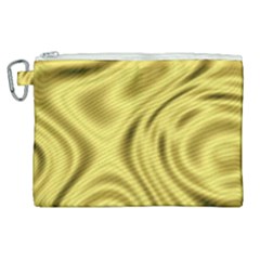 Golden Wave Canvas Cosmetic Bag (xl) by Sabelacarlos