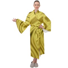 Golden Wave Maxi Velour Kimono by Sabelacarlos