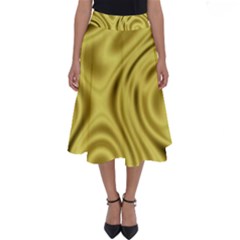 Golden Wave Perfect Length Midi Skirt by Sabelacarlos