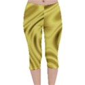 Golden Wave Velvet Capri Leggings  View1