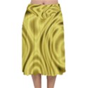 Golden Wave Velvet Flared Midi Skirt View1