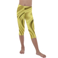 Golden Wave Kids  Lightweight Velour Capri Leggings  by Sabelacarlos