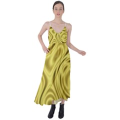 Golden Wave Tie Back Maxi Dress by Sabelacarlos