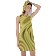 Golden Wave Racer Back Hoodie Dress by Sabelacarlos