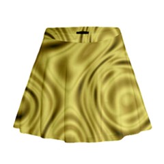 Golden Wave Mini Flare Skirt