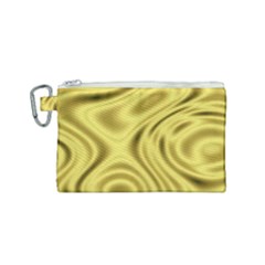 Golden Wave Canvas Cosmetic Bag (small) by Sabelacarlos