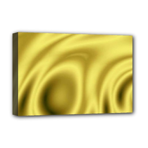 Golden Wave 2 Deluxe Canvas 18  X 12  (stretched) by Sabelacarlos