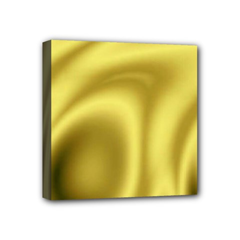 Golden Wave 2 Mini Canvas 4  X 4  (stretched) by Sabelacarlos