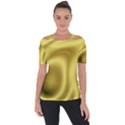 Golden Wave 2 Shoulder Cut Out Short Sleeve Top View1