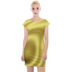 Golden Wave 2 Cap Sleeve Bodycon Dress by Sabelacarlos