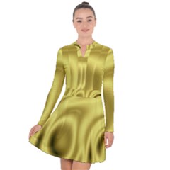 Golden Wave 2 Long Sleeve Panel Dress by Sabelacarlos