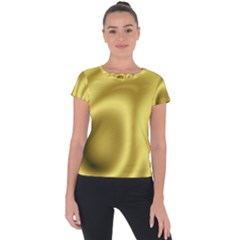 Golden Wave 2 Short Sleeve Sports Top  by Sabelacarlos